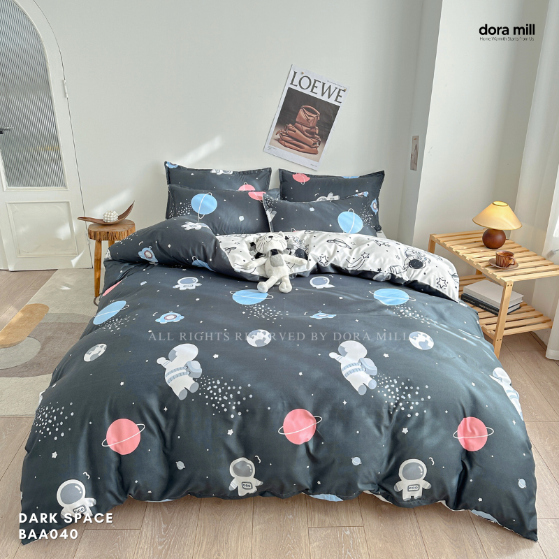 Dora Mill Combed Cotton Bedsheet w/Quilt Cover #A