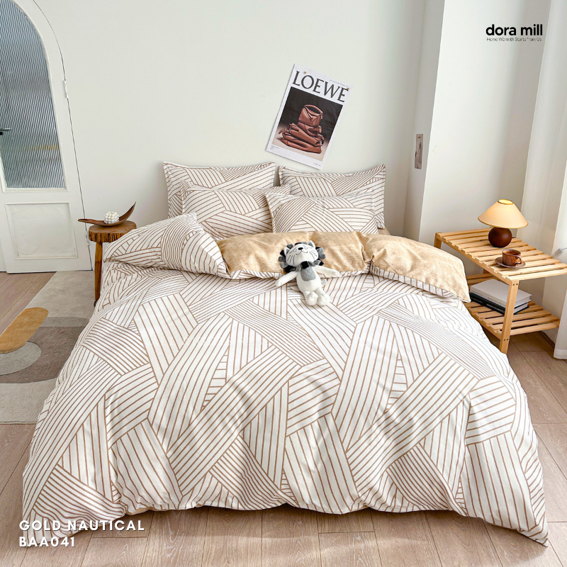 Dora Mill Combed Cotton Bedsheet w/Quilt Cover #A