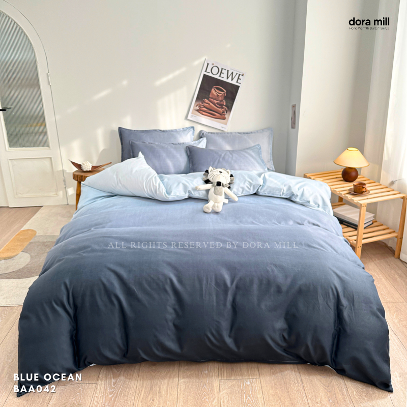 Dora Mill Combed Cotton Bedsheet w/Quilt Cover #A