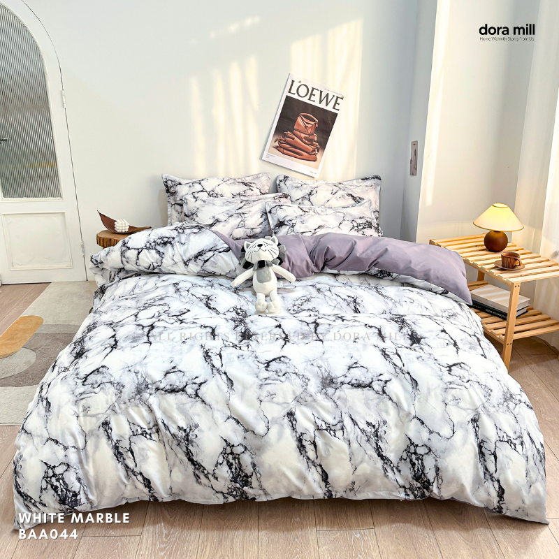 Dora Mill Combed Cotton Bedsheet w/Quilt Cover #A