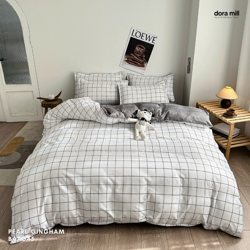 Dora Mill Combed Cotton Bedsheet w/Quilt Cover #A