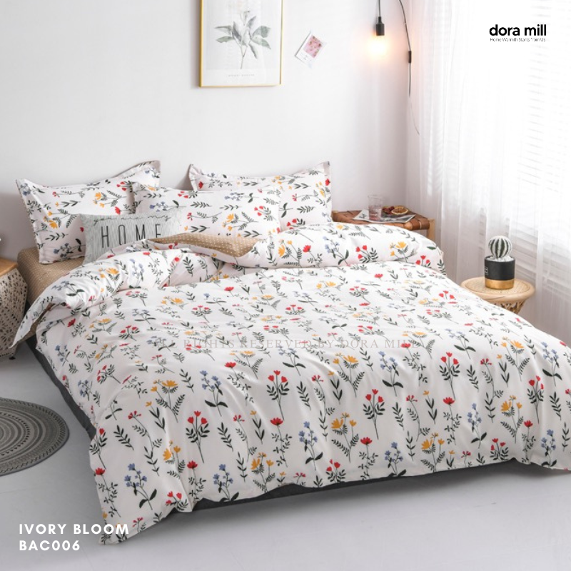 Dora Mill Combed Cotton Bedsheet w/Quilt Cover #A