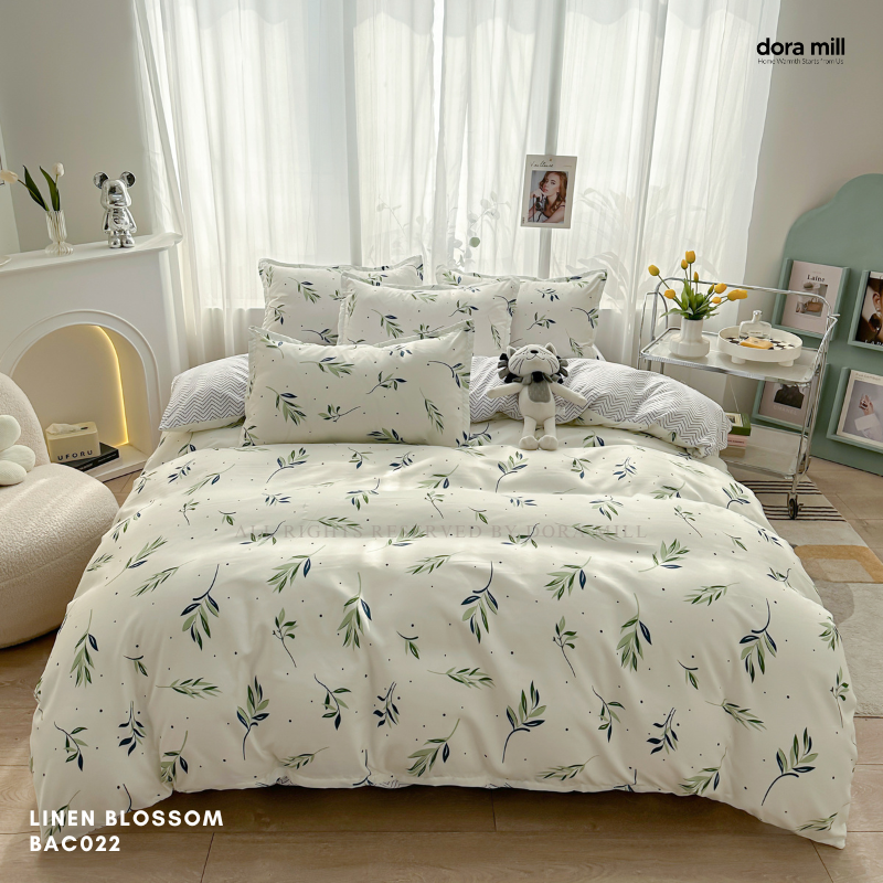 Dora Mill Combed Cotton Bedsheet w/Quilt Cover #A