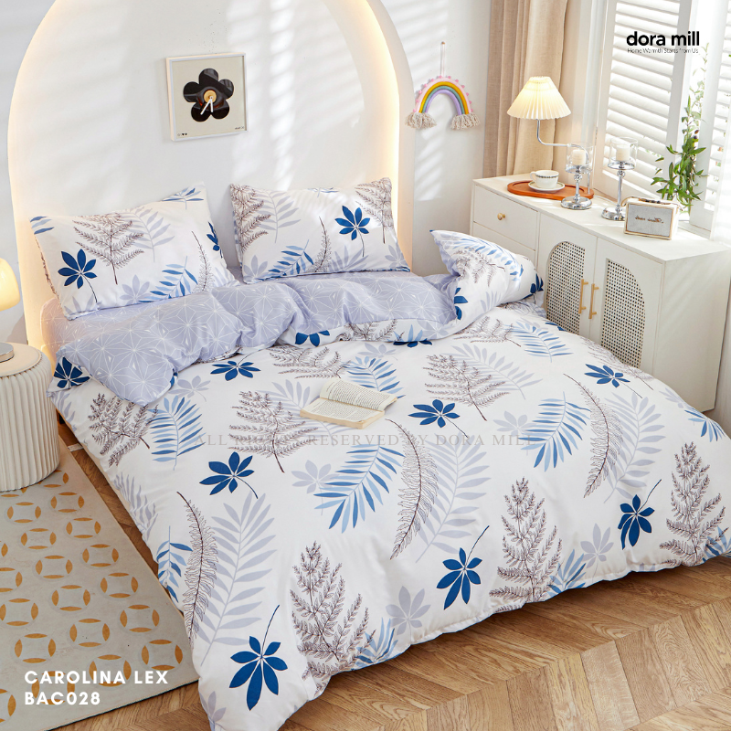 Aloe Cotton Floral Print Bedding Set with Quilt Cover and Bedsheet by DORAMILL  #BAC