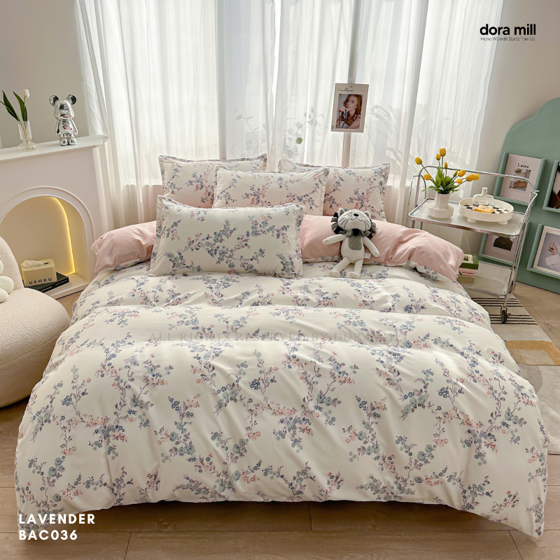 Dora Mill Combed Cotton Bedsheet w/Quilt Cover #A