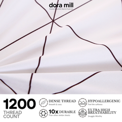 Dora Mill Combed Cotton Bedsheet w/Quilt Cover - Super Single/Queen/King