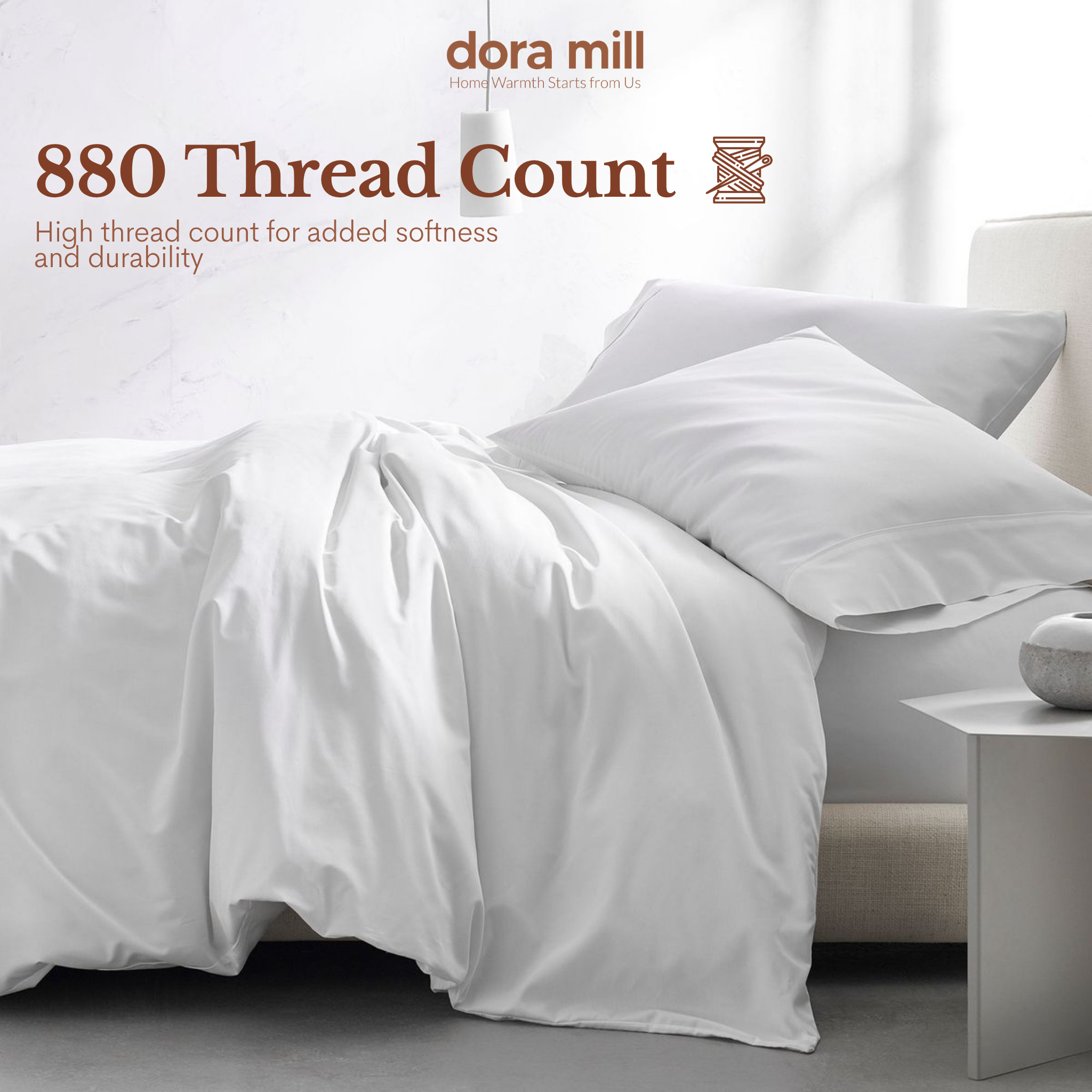 Minimalist Plain Aloe Cotton Quilt Cover Fitted Bedsheet Set by Dora Mill #BAP