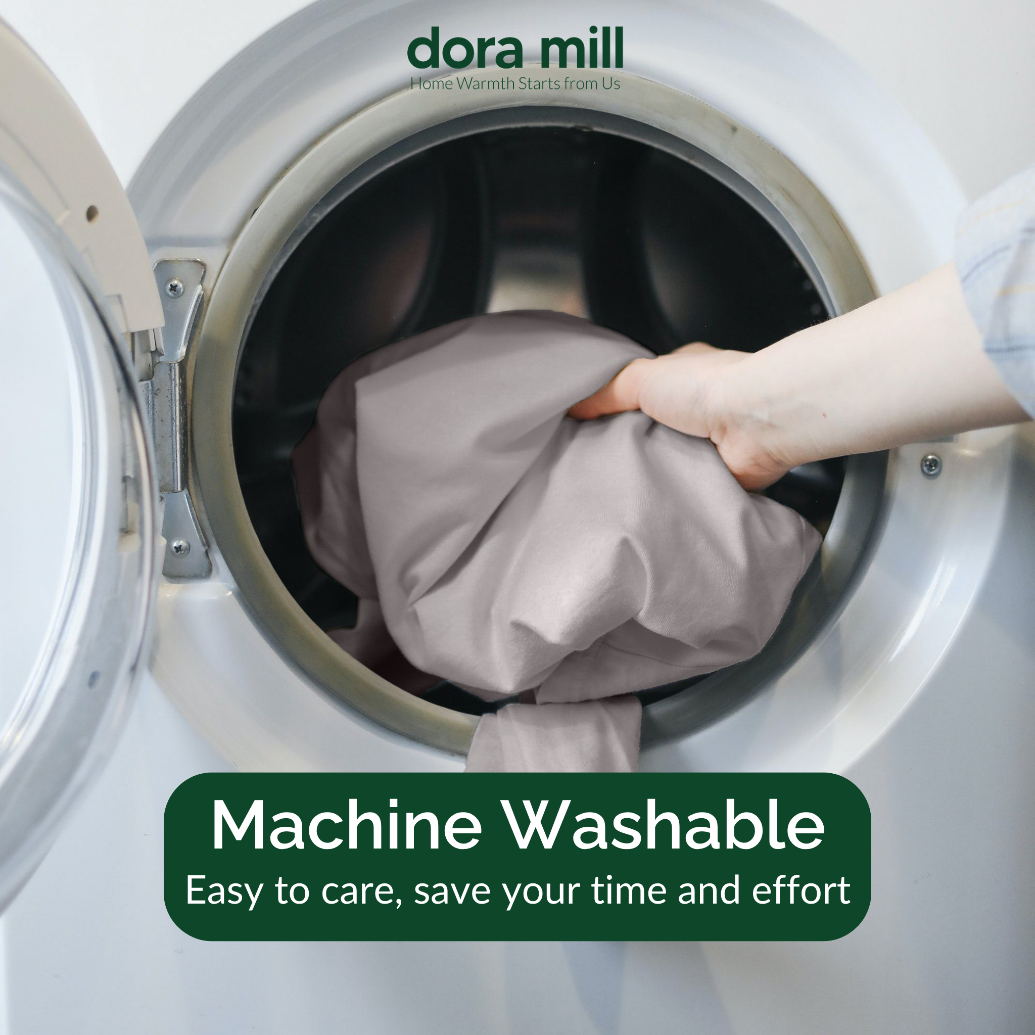 Dora Mill Plain Color Combed Cotton Quilt Cover Bedsheet Set #BAS