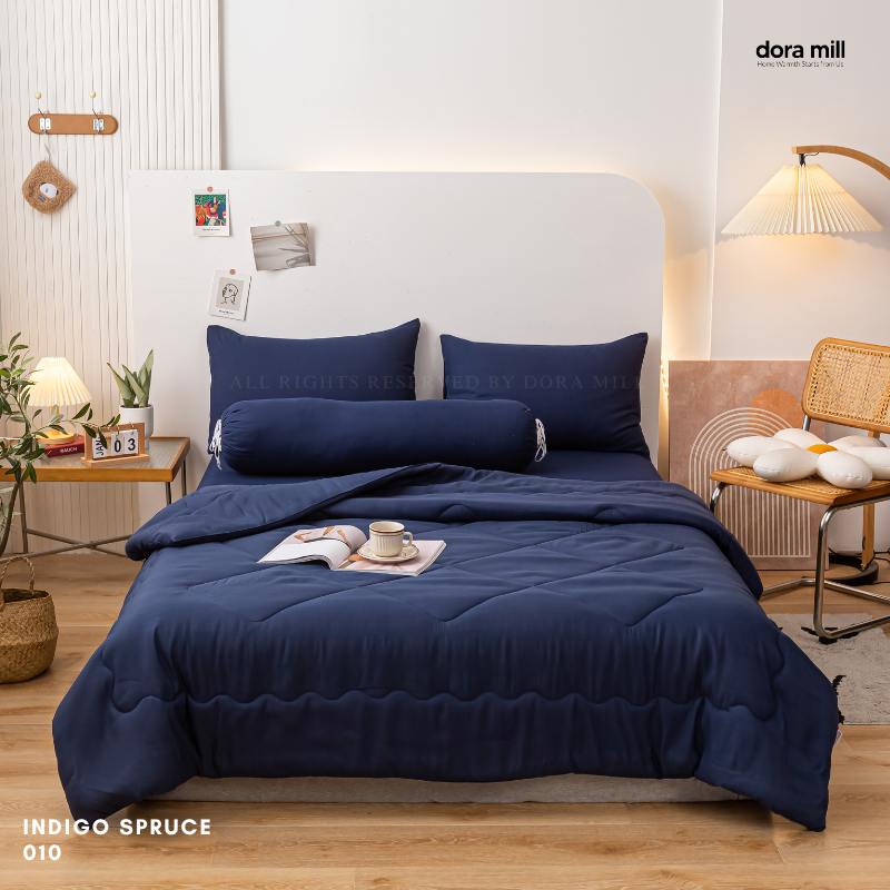 Plain Color Aloe Cotton Comforter Bedsheet Set by Dora Mill #BAX