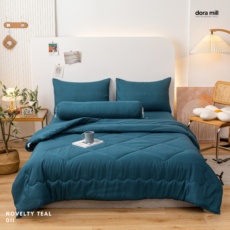 Plain Color Aloe Cotton Comforter Bedsheet Set by Dora Mill #BAX