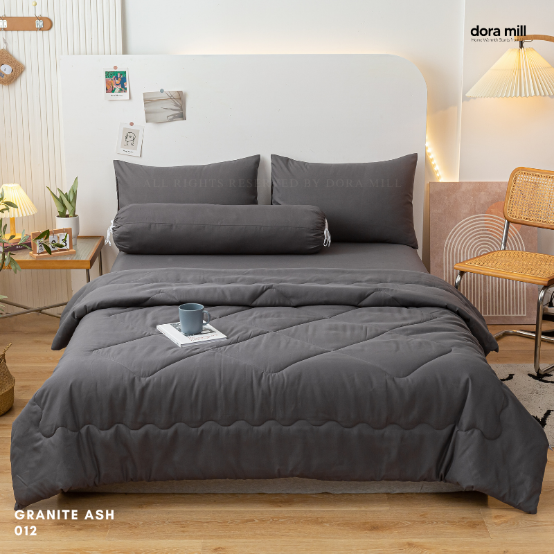 Plain Color Aloe Cotton Comforter Bedsheet Set by Dora Mill #BAX