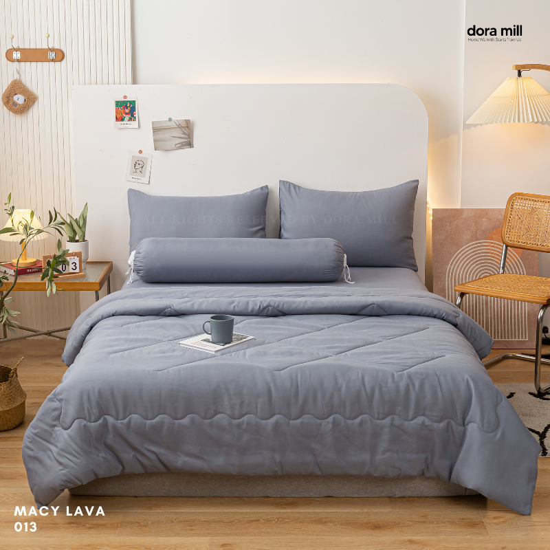 Plain Color Aloe Cotton Comforter Bedsheet Set by Dora Mill #BAX