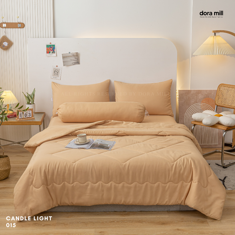 Plain Color Aloe Cotton Comforter Bedsheet Set by Dora Mill #BAX