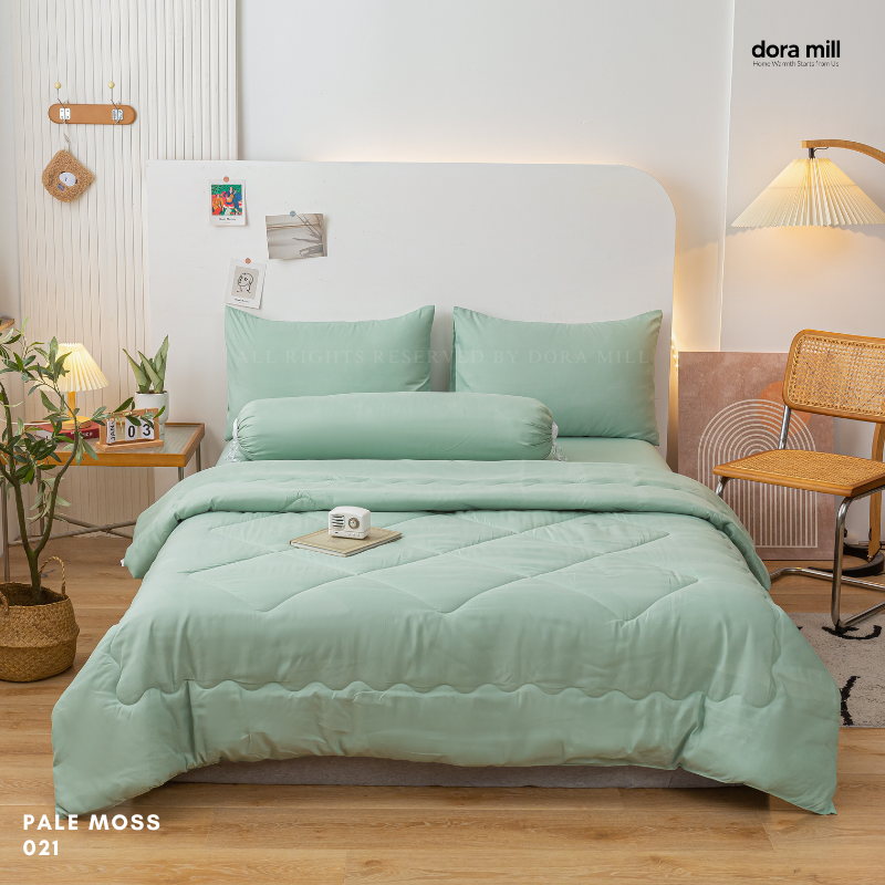Plain Color Aloe Cotton Comforter Bedsheet Set by Dora Mill #BAX