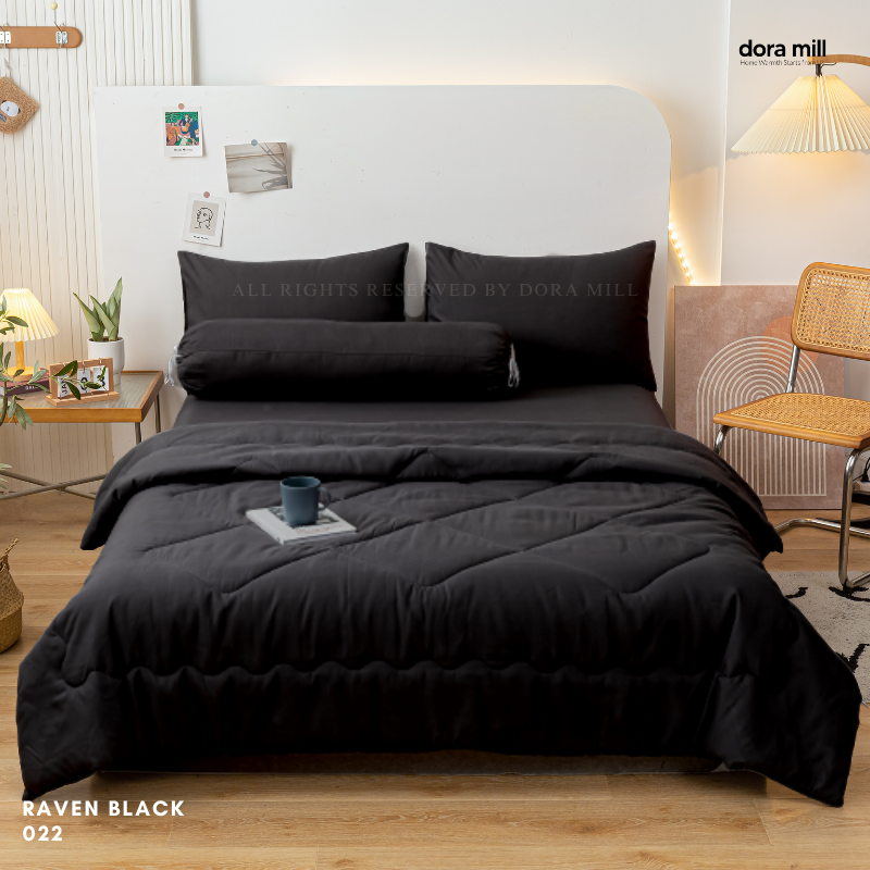 Plain Color Aloe Cotton Comforter Bedsheet Set by Dora Mill #BAX