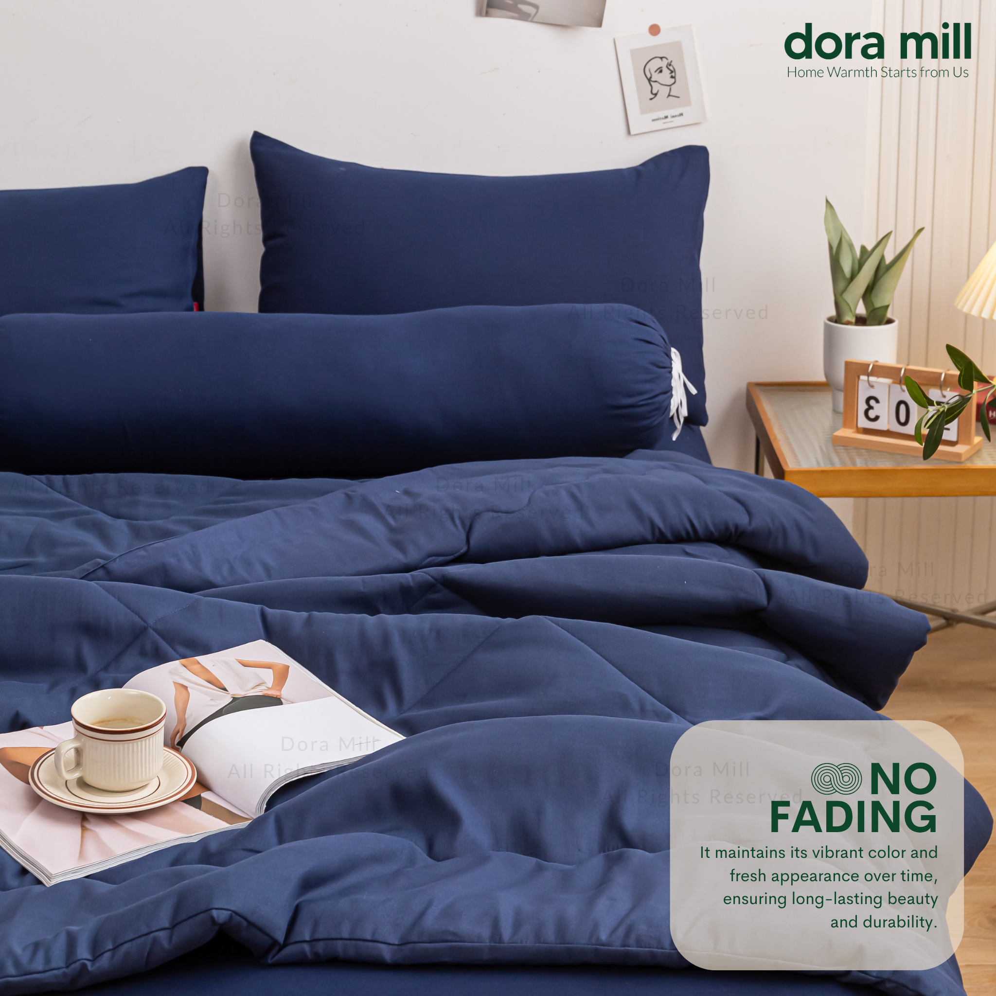 Plain Color Aloe Cotton Comforter Bedsheet Set by Dora Mill #BAX