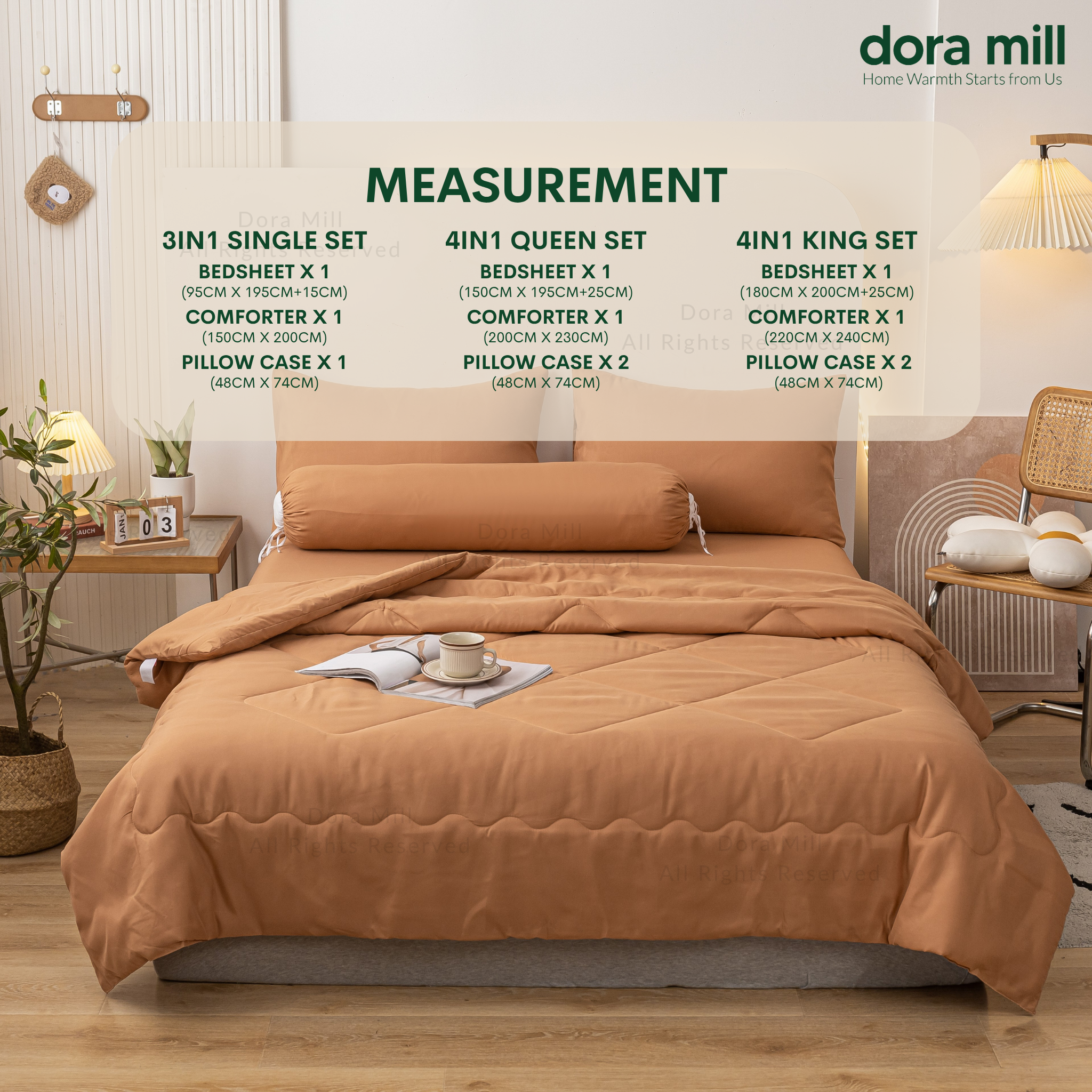 Plain Color Aloe Cotton Comforter Bedsheet Set by Dora Mill #BAX