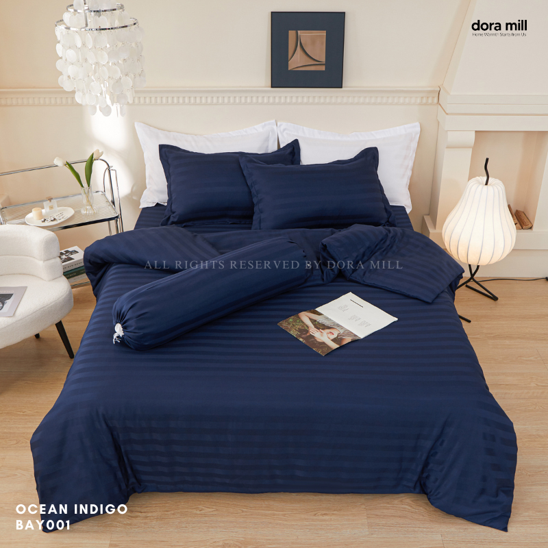 Hotel Series 3cm Stripe Quilt Cover Fitted Bedsheet Set by Dora Mill #BAY