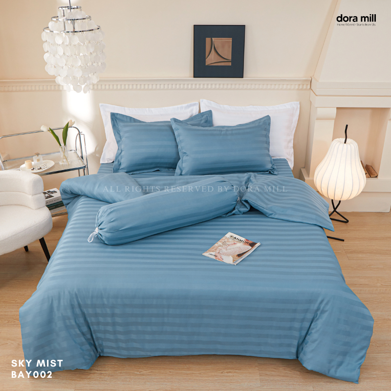 Hotel Series 3cm Stripe Quilt Cover Fitted Bedsheet Set by Dora Mill #BAY