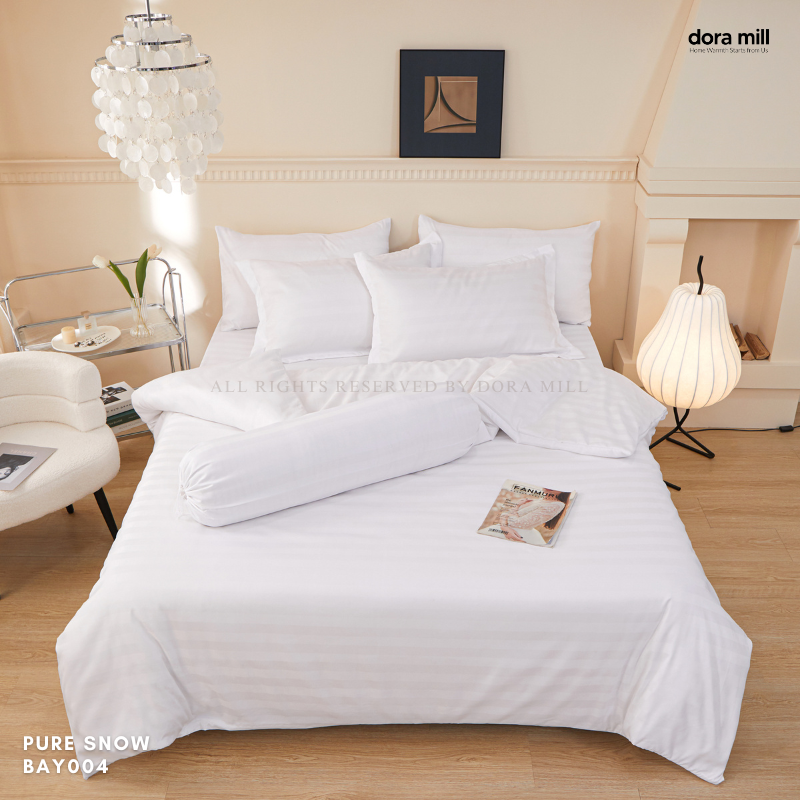 Hotel Series 3cm Stripe Quilt Cover Fitted Bedsheet Set by Dora Mill #BAY