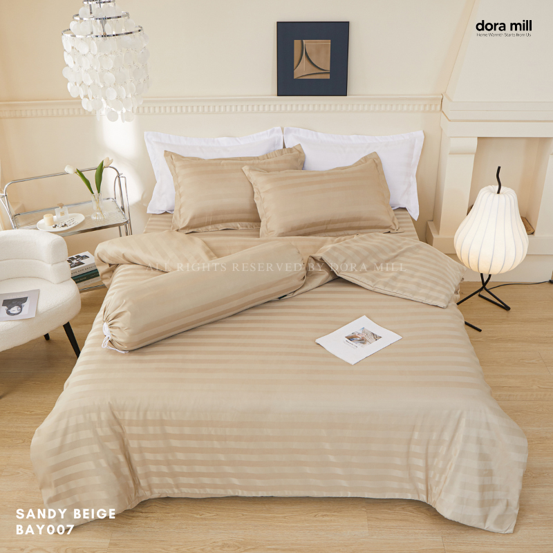 Hotel Series 3cm Stripe Quilt Cover Fitted Bedsheet Set by Dora Mill #BAY
