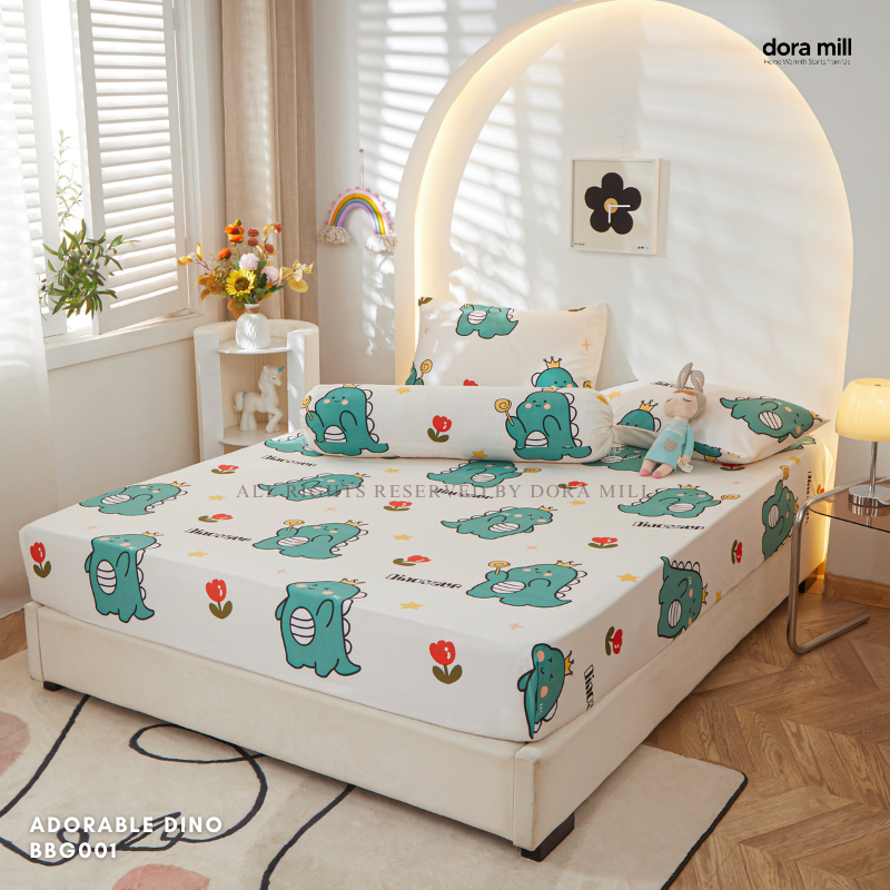 Dora Mill 880TC Combed Cotton Fitted Bedsheet Set with Bolster Case - Single/Queen/King