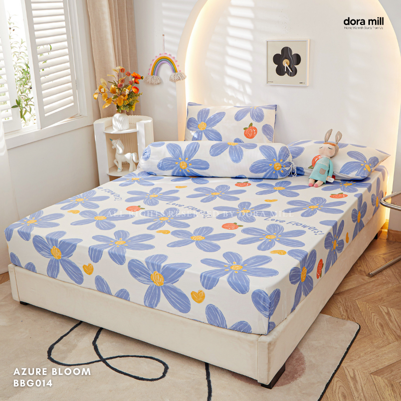 Dora Mill 880TC Combed Cotton Fitted Bedsheet Set with Bolster Case - Single/Queen/King