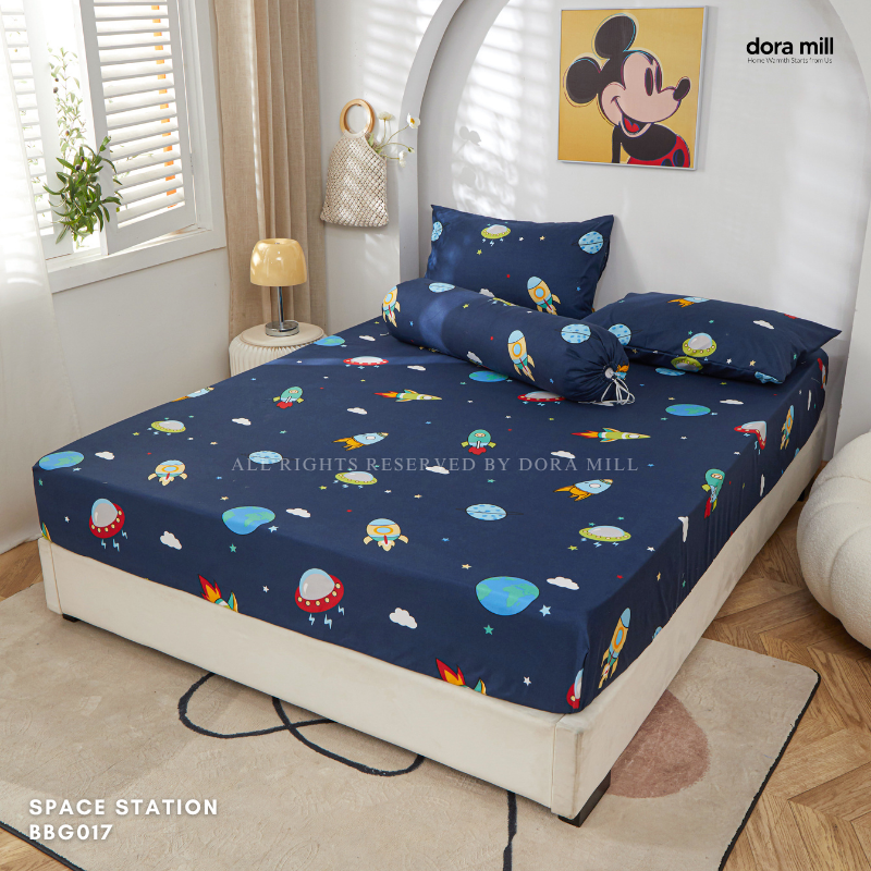 Dora Mill 880TC Combed Cotton Fitted Bedsheet Set with Bolster Case - Single/Queen/King