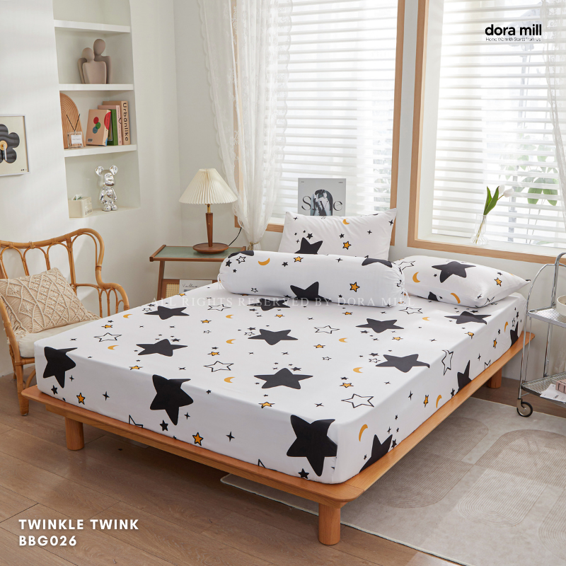 Dora Mill 880TC Combed Cotton Fitted Bedsheet Set with Bolster Case - Single/Queen/King