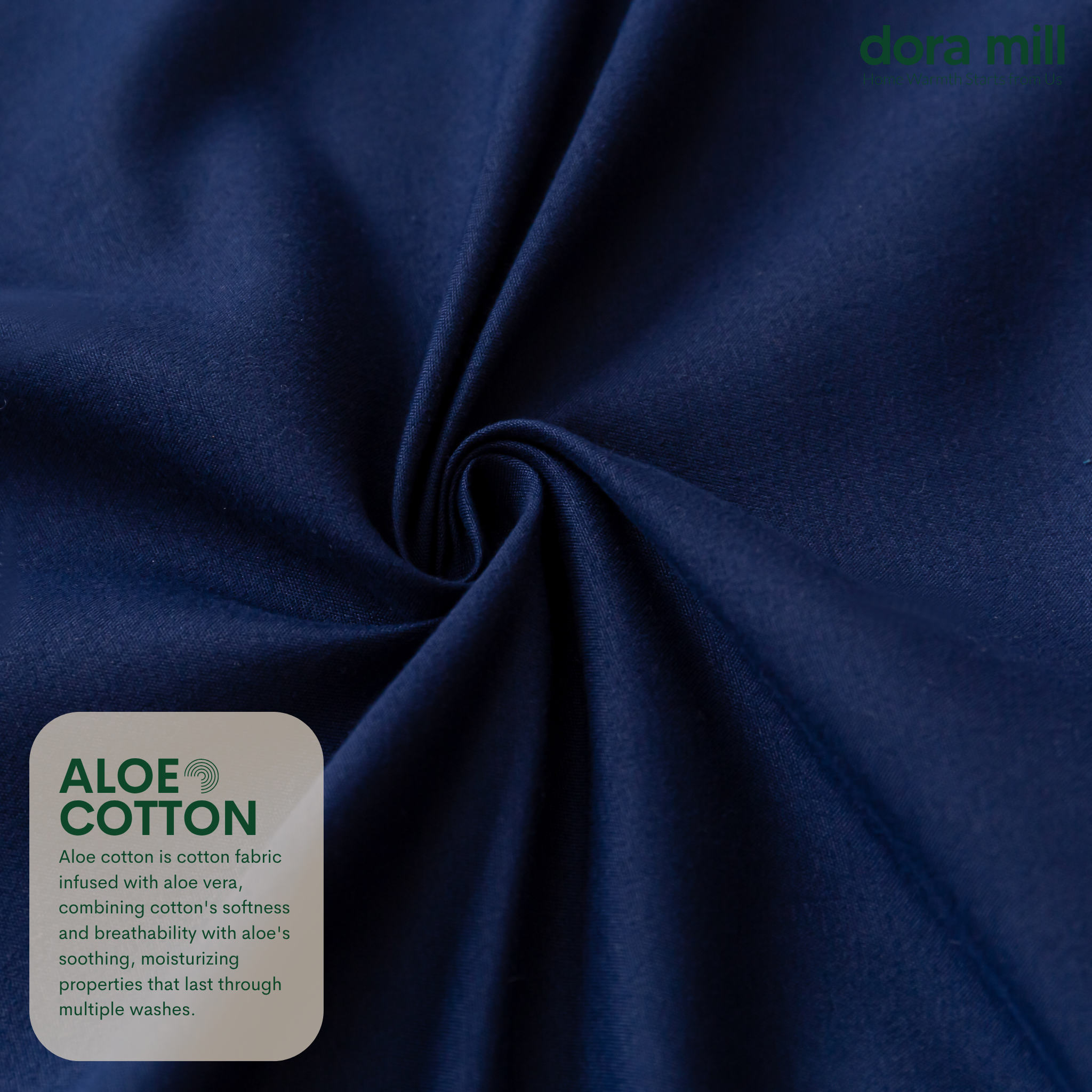 Plain Color Aloe Cotton Fitted Bedsheet with Pillowcase and Bolster Case Set by Dora Mill #BBP