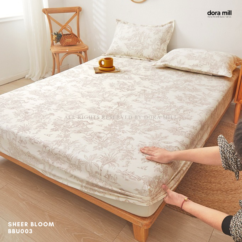 Dora Mill Washed Cotton Linen Bedsheet Set - Single/Queen/King