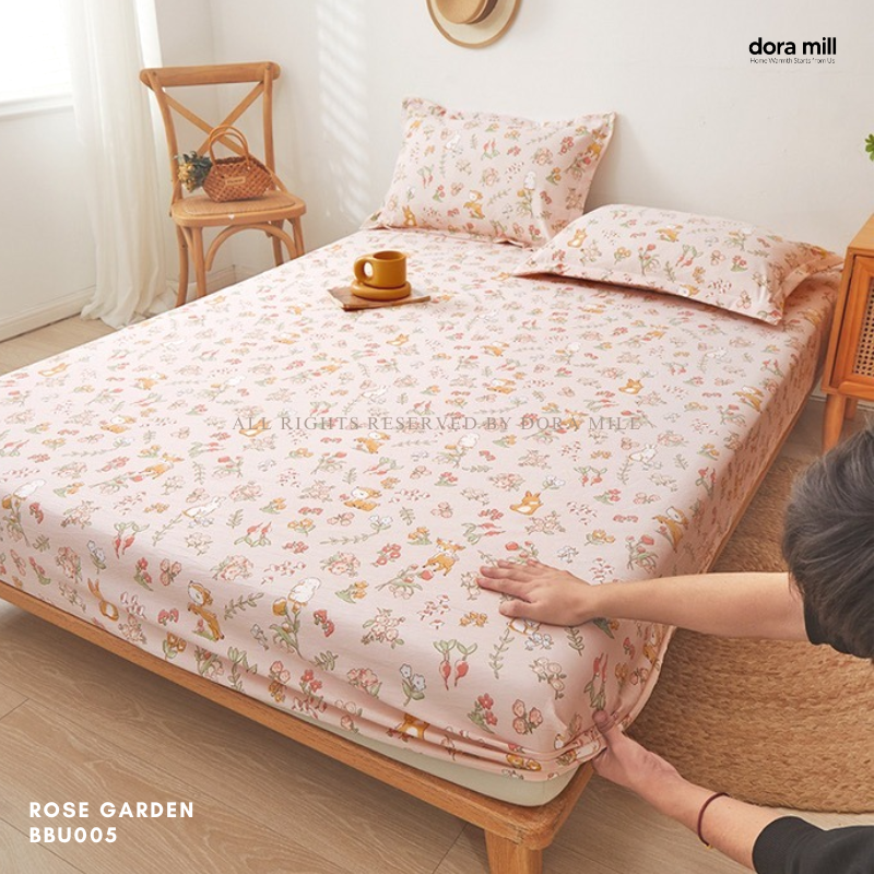 Dora Mill Washed Cotton Linen Bedsheet Set - Single/Queen/King