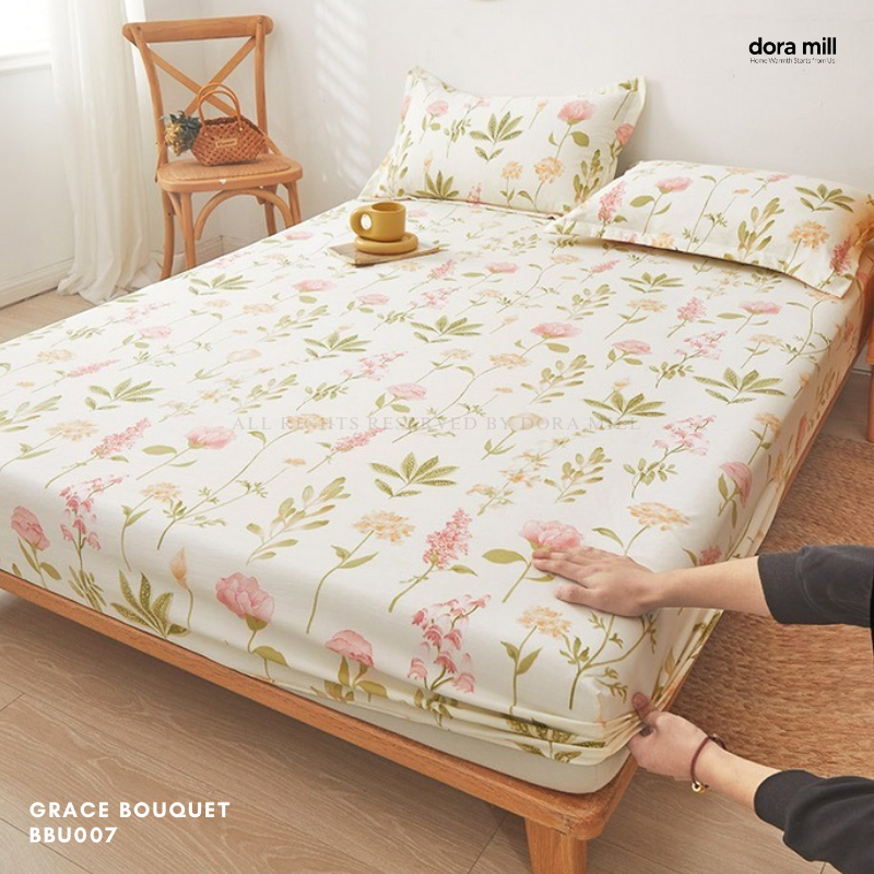 Dora Mill Washed Cotton Linen Bedsheet Set - Single/Queen/King