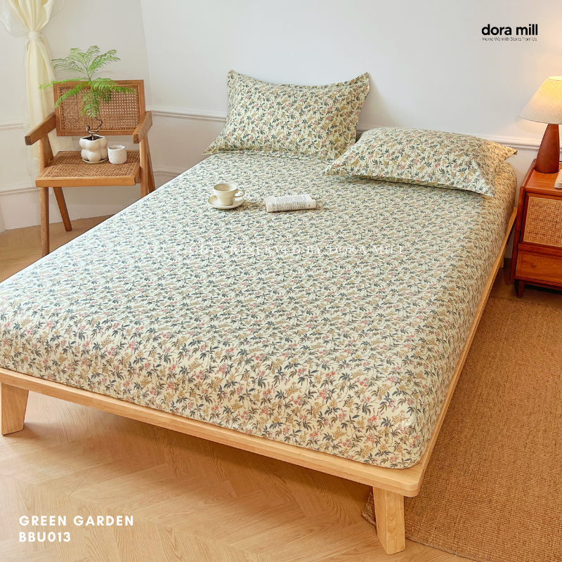 Dora Mill Washed Cotton Linen Bedsheet Set - Single/Queen/King