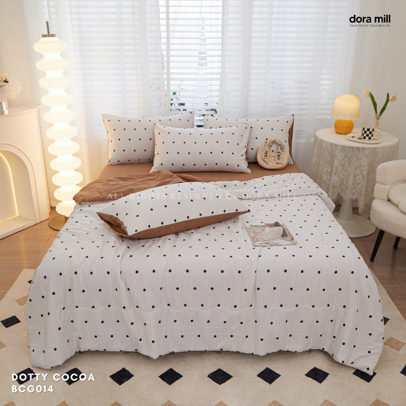 Cloud Cotton Bedding Set with Comforter Fitted Sheet and Pillowcases for Malaysia Weather #BCG