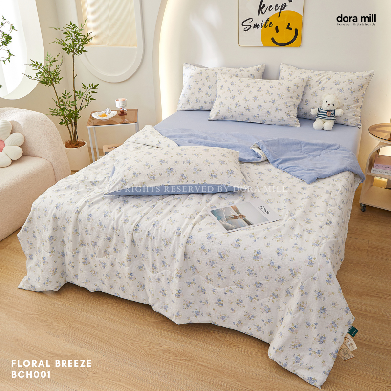 Dora Mill Kapure Cotton Comforter Bedsheet Set - Super Single/Queen/King #BCH