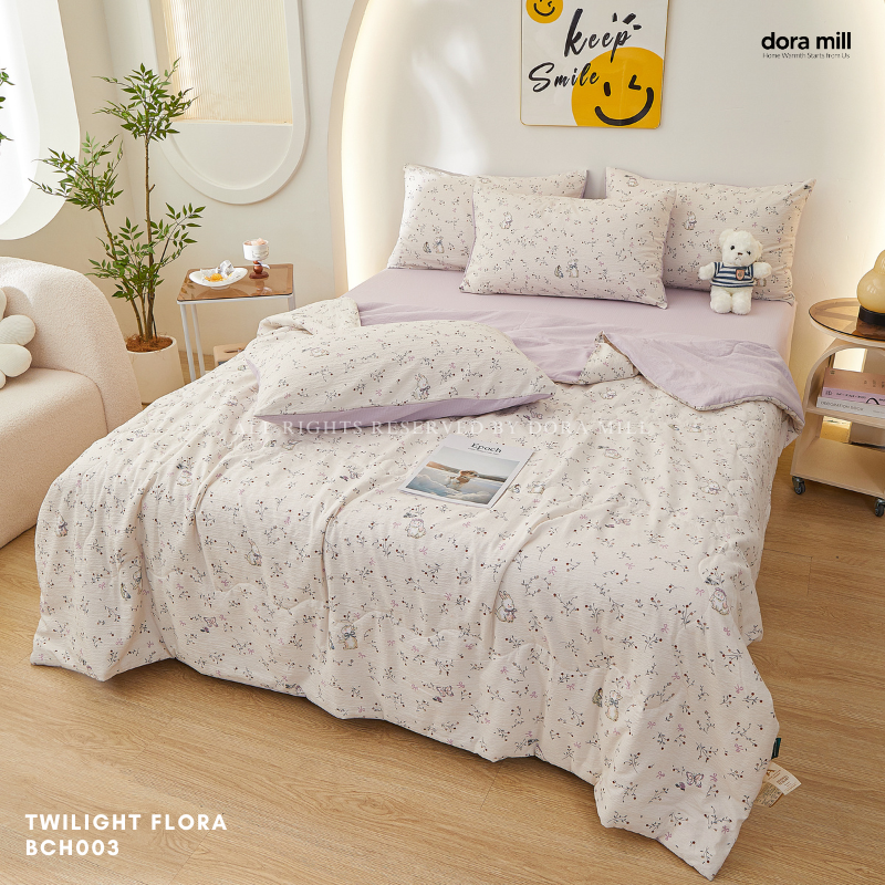 Dora Mill Kapure Cotton Comforter Bedsheet Set - Super Single/Queen/King #BCH