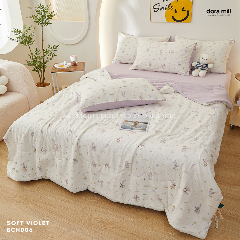 Dora Mill Kapure Cotton Comforter Bedsheet Set - Super Single/Queen/King #BCH