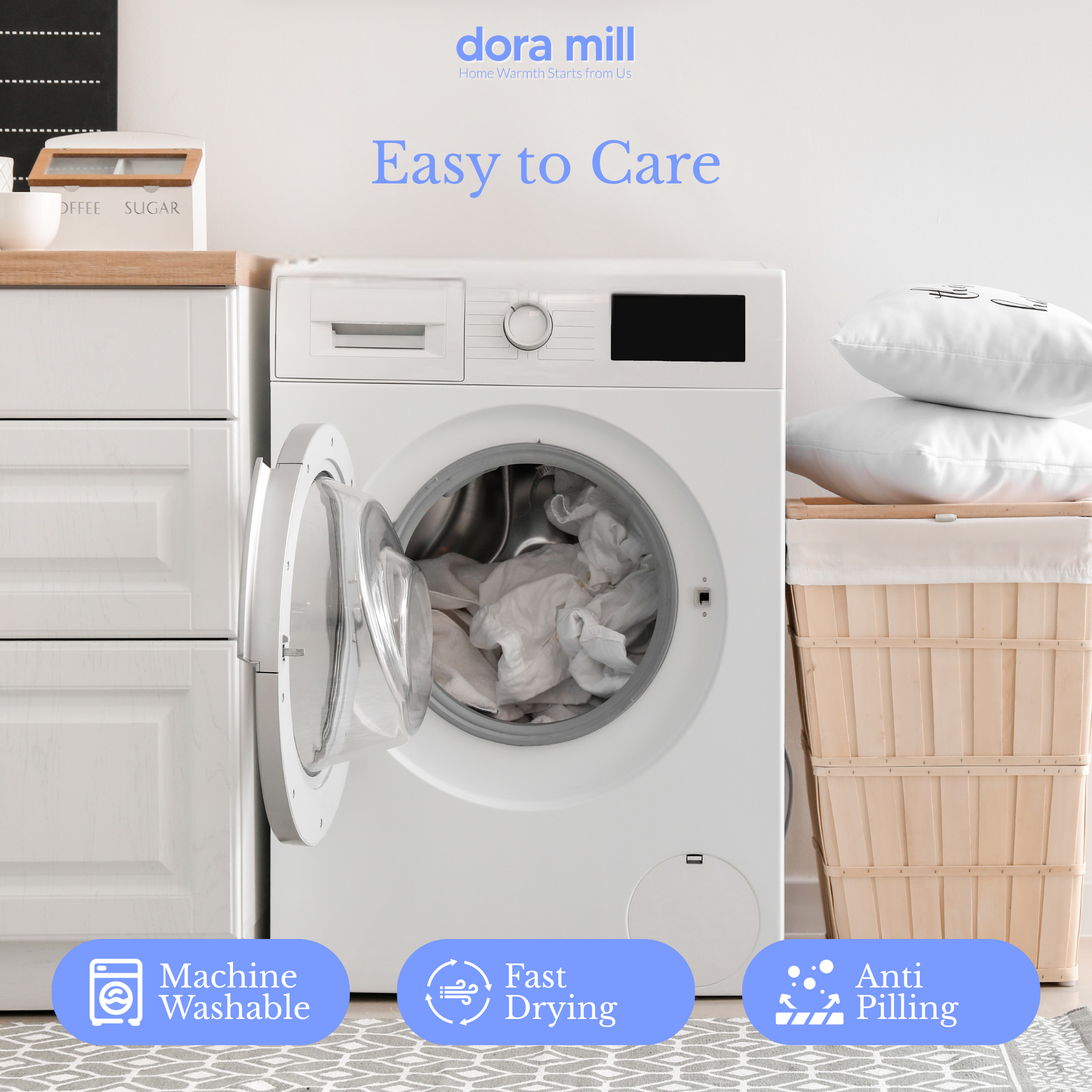 Dora Mill Kapure Cotton Comforter Bedsheet Set - Super Single/Queen/King #BCH