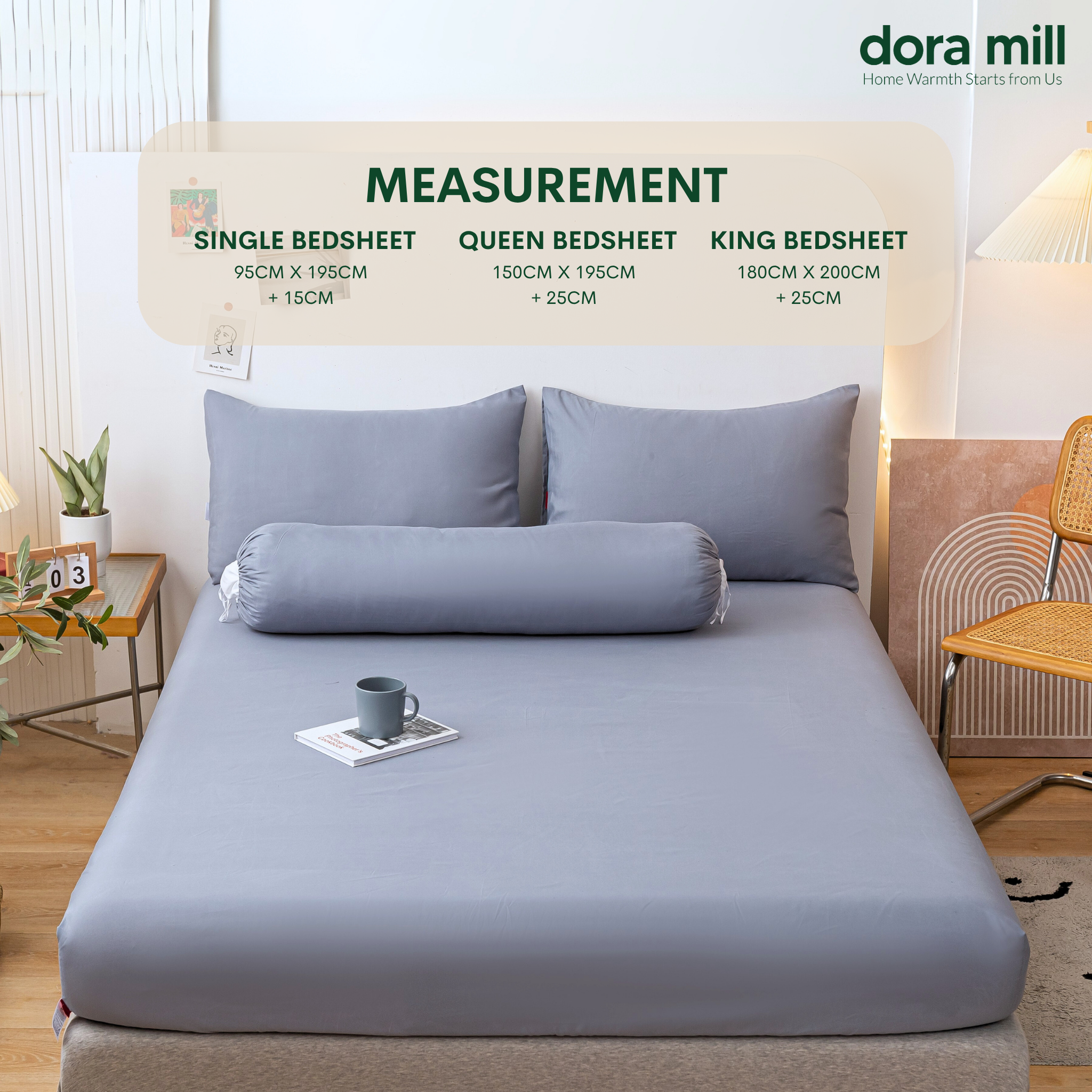 Plain Color Aloe Cotton Bedding Essentials Bedsheet Pillowcase Comforter and Quilt Cover by Dora Mill #BFP