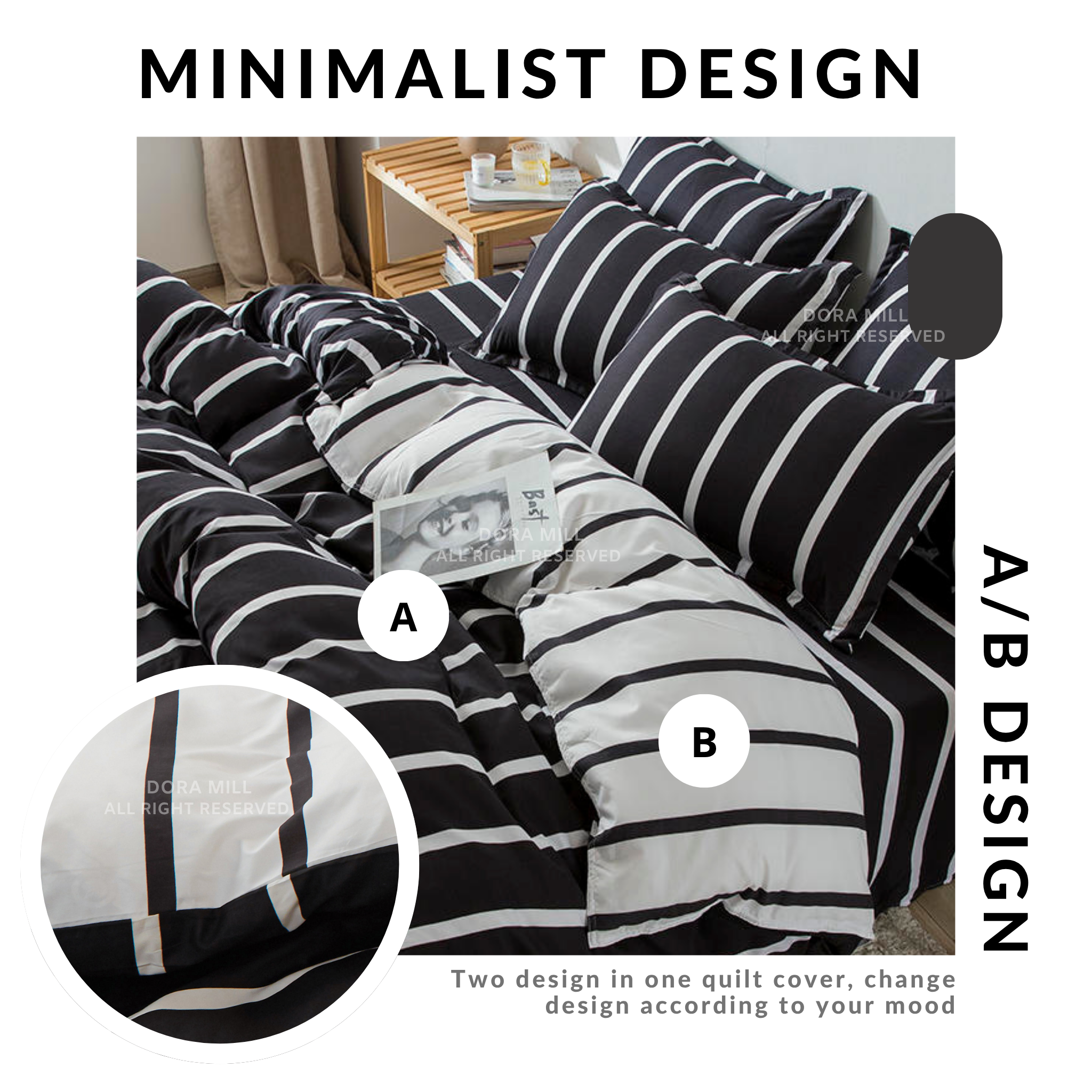 Dora Mill Combed Cotton Quilt Cover (not included Quilt) - Single/Queen #BNA