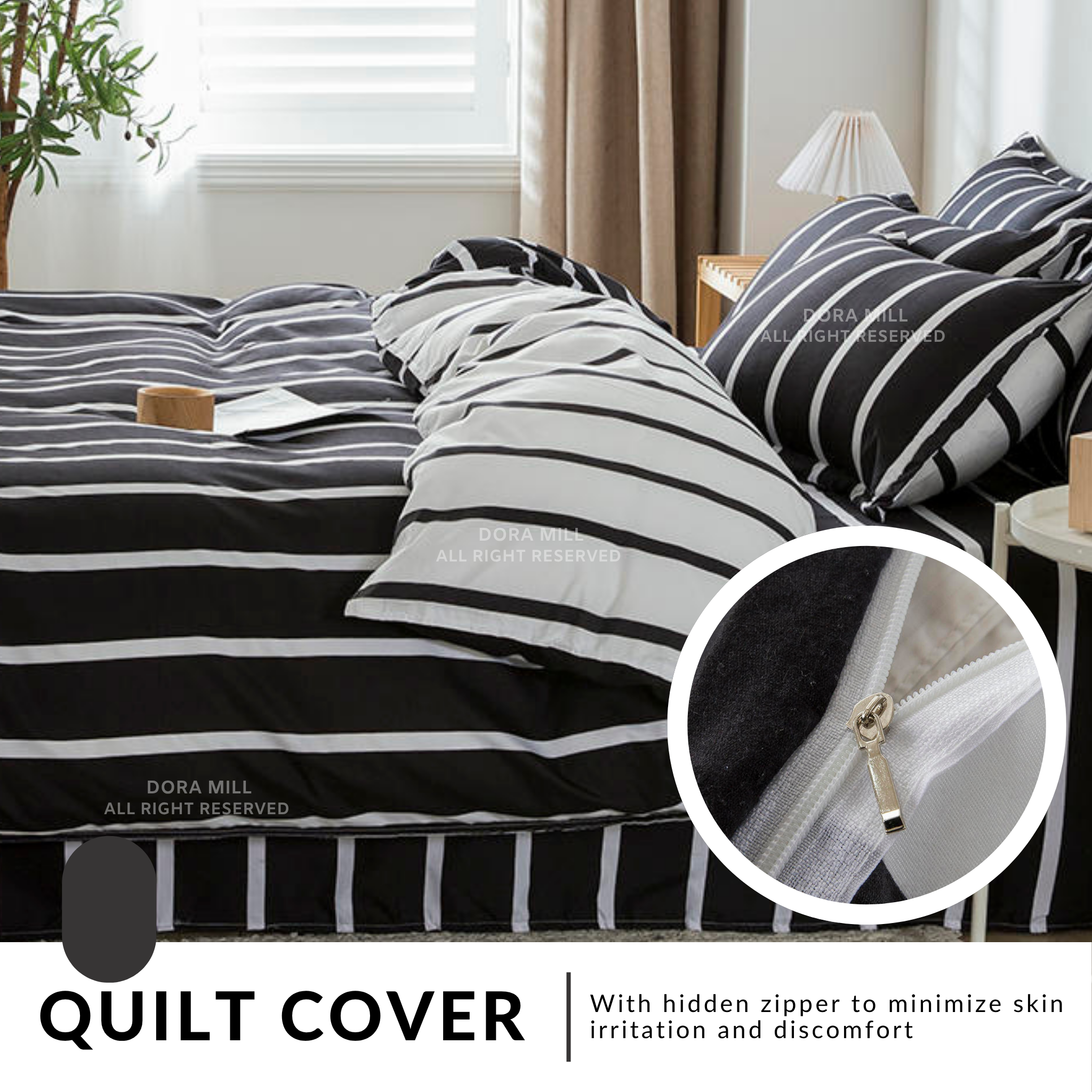Dora Mill Combed Cotton Quilt Cover (not included Quilt) - Single/Queen #BNA