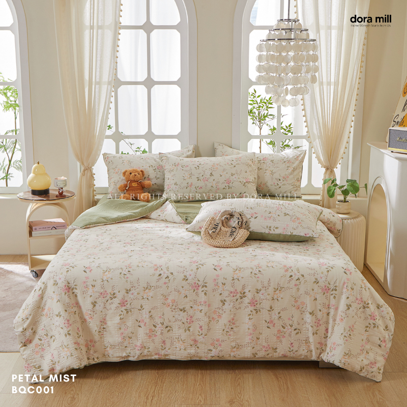 Dora Mill Cloud Cotton Quilt Cover Bedsheet Set - Super Single/ Queen/ King #BQC