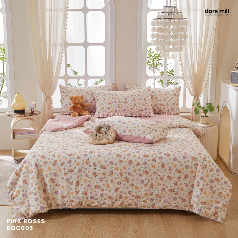 Dora Mill Cloud Cotton Quilt Cover Bedsheet Set - Super Single/ Queen/ King #BQC