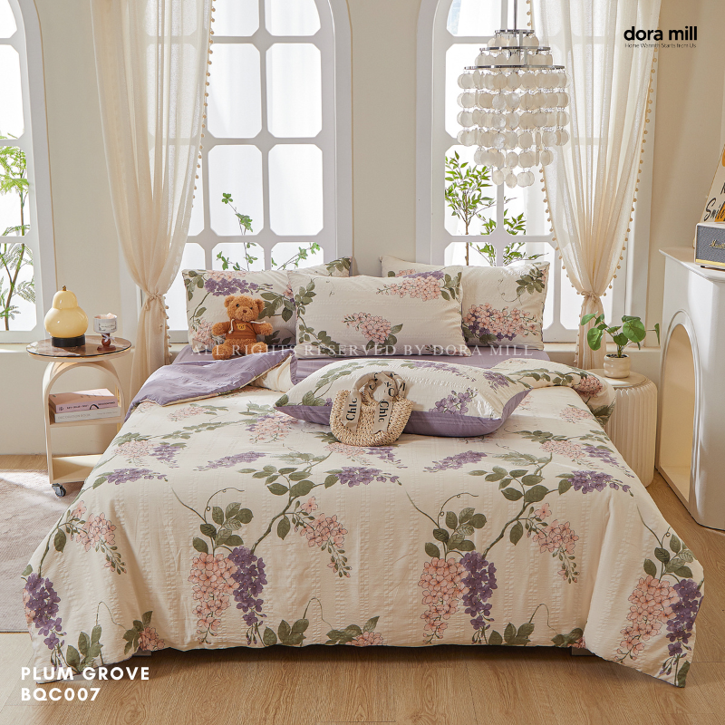 Dora Mill Cloud Cotton Quilt Cover Bedsheet Set - Super Single/ Queen/ King #BQC