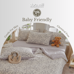 Dora Mill Cloud Cotton Quilt Cover Bedsheet Set - Super Single/ Queen/ King #BQC