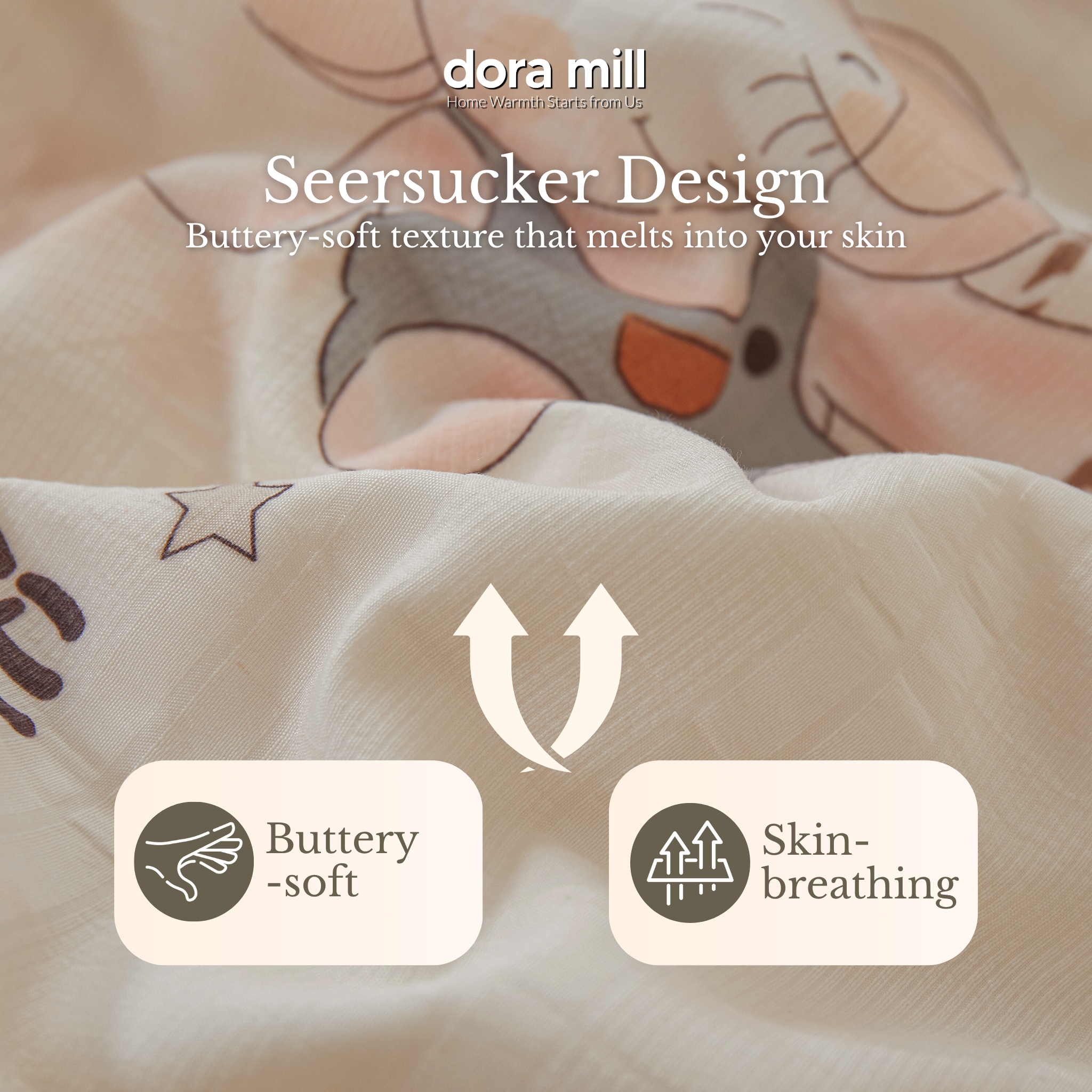 Dora Mill Cloud Cotton Quilt Cover Bedsheet Set - Super Single/ Queen/ King #BQC