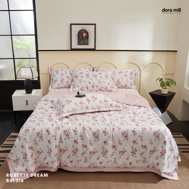 Dora Mill Washed Ice Silk Comforter Bedsheet Set - Queen/King #BSL