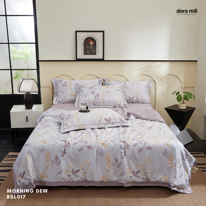 Dora Mill Washed Ice Silk Comforter Bedsheet Set - Queen/King #BSL