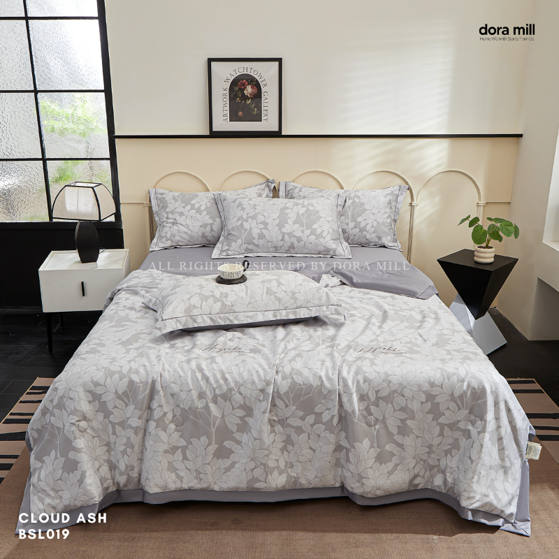 Dora Mill Washed Ice Silk Comforter Bedsheet Set - Queen/King #BSL